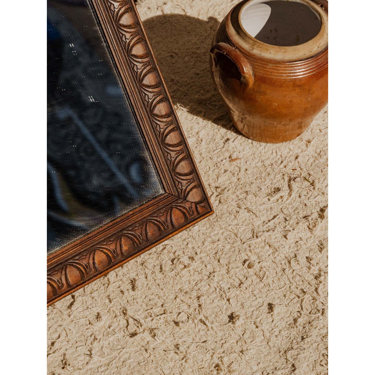 Miroir en bois Georges N°1395 - Bon état bois foncé, DEBONGOUT