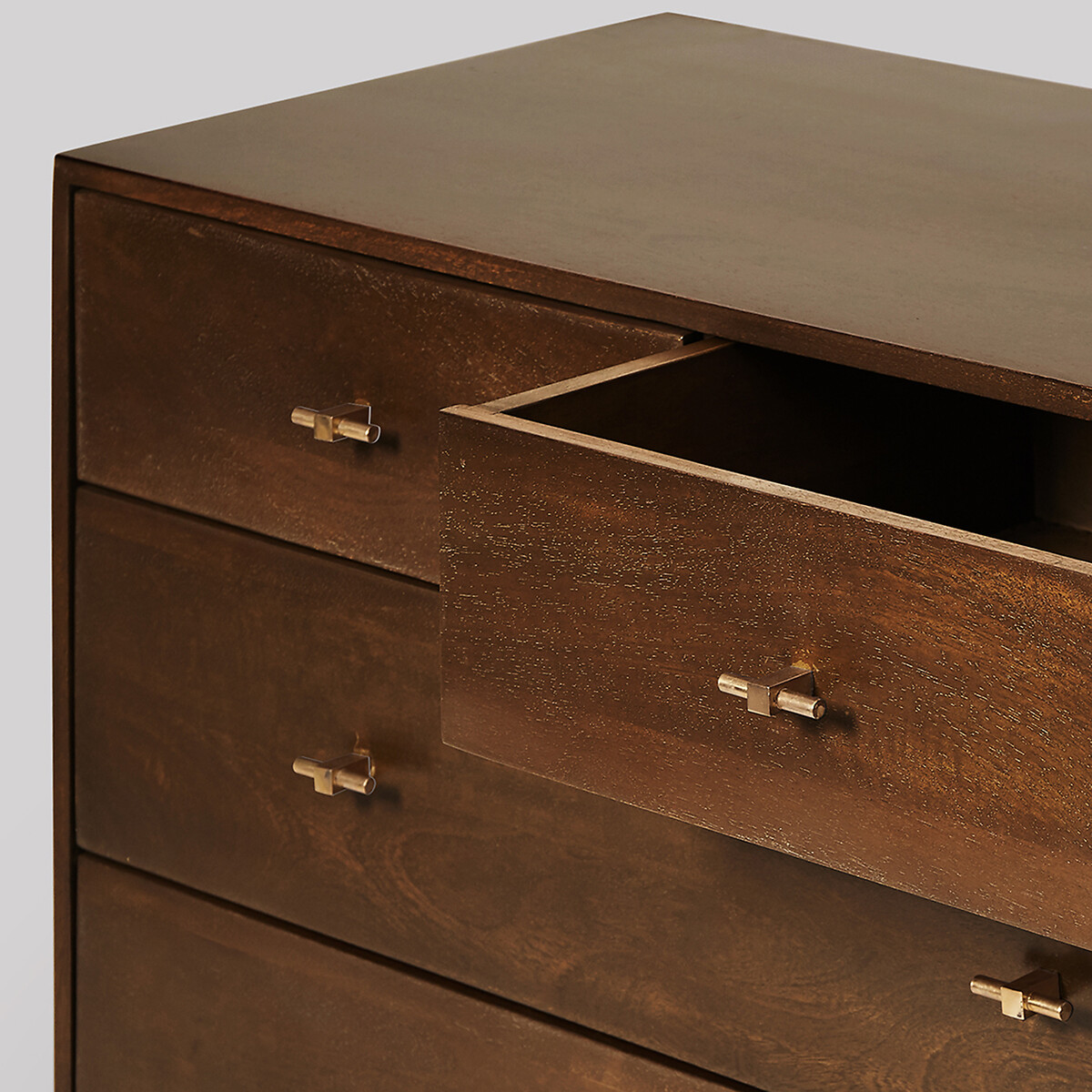 Verne Mango Wood 4 Drawer Chest Of Drawers dark brown, SWOON