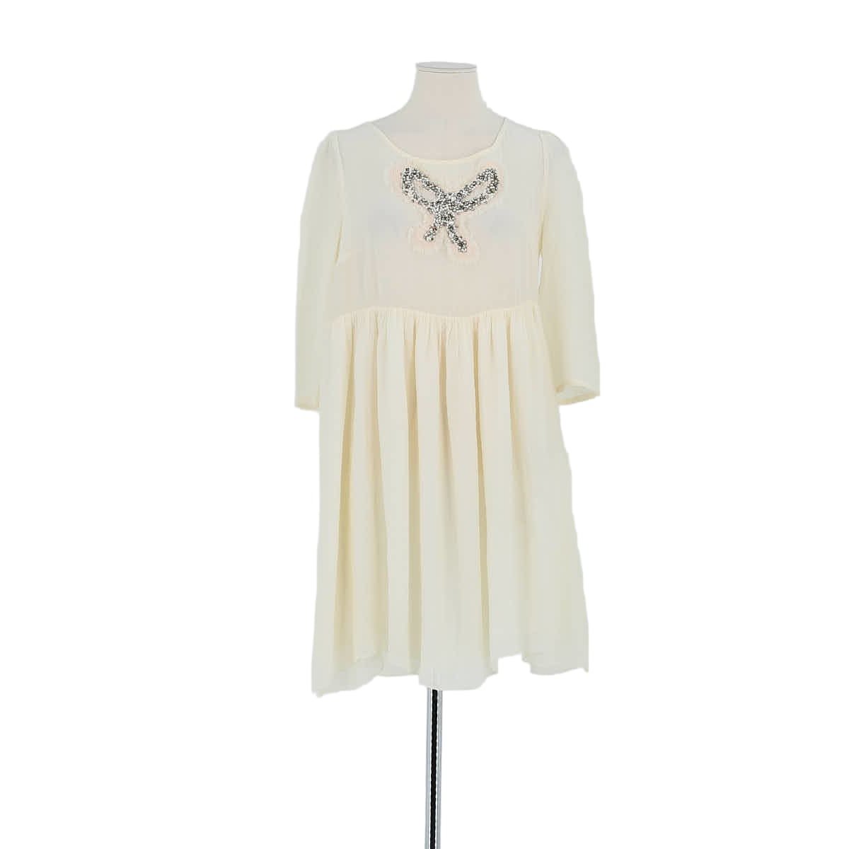 Robe - Bon État ecru, SANDRO
