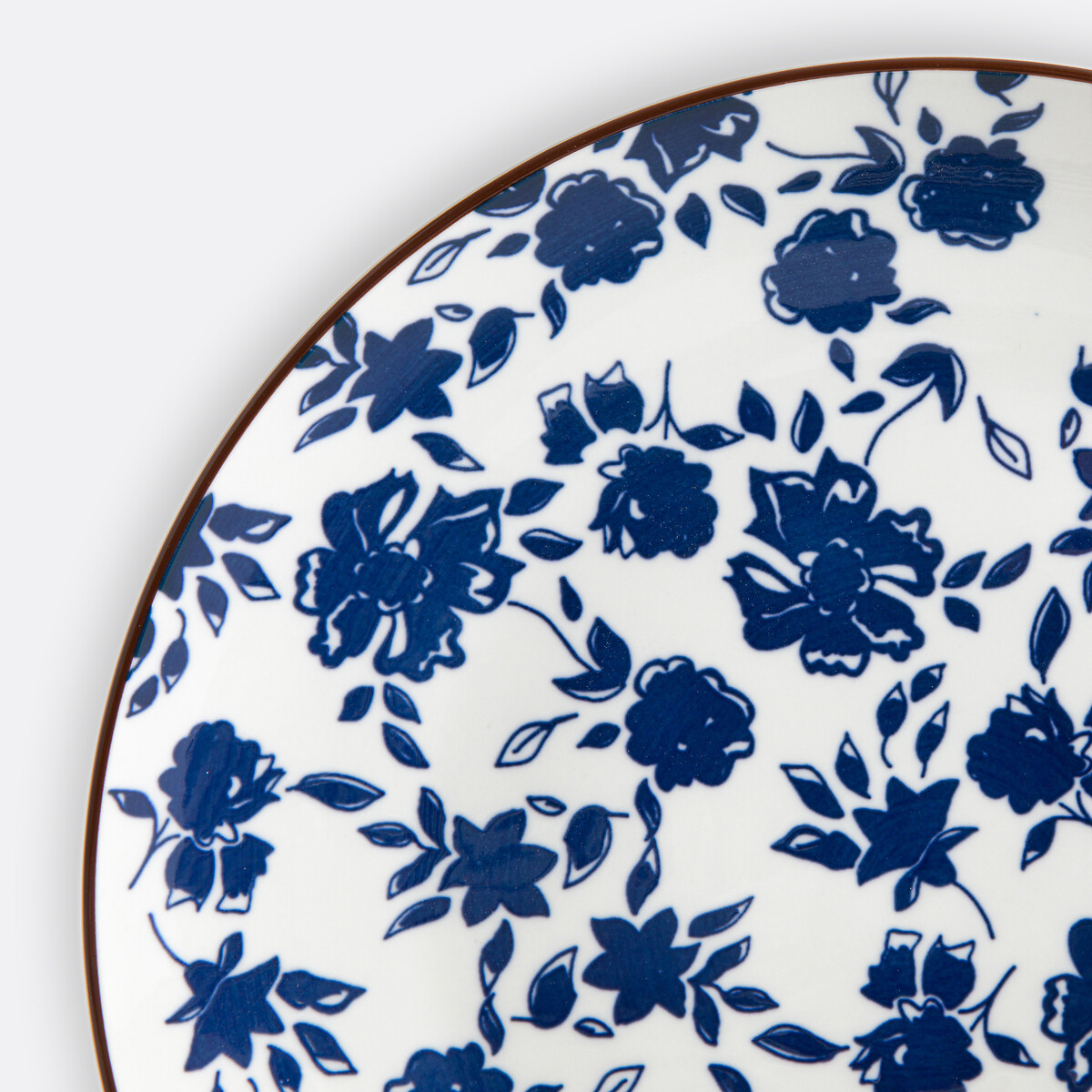 Service de 18 assiettes en porcelaine, Sienna bleu/blanc, LA REDOUTE INTERIEURS
