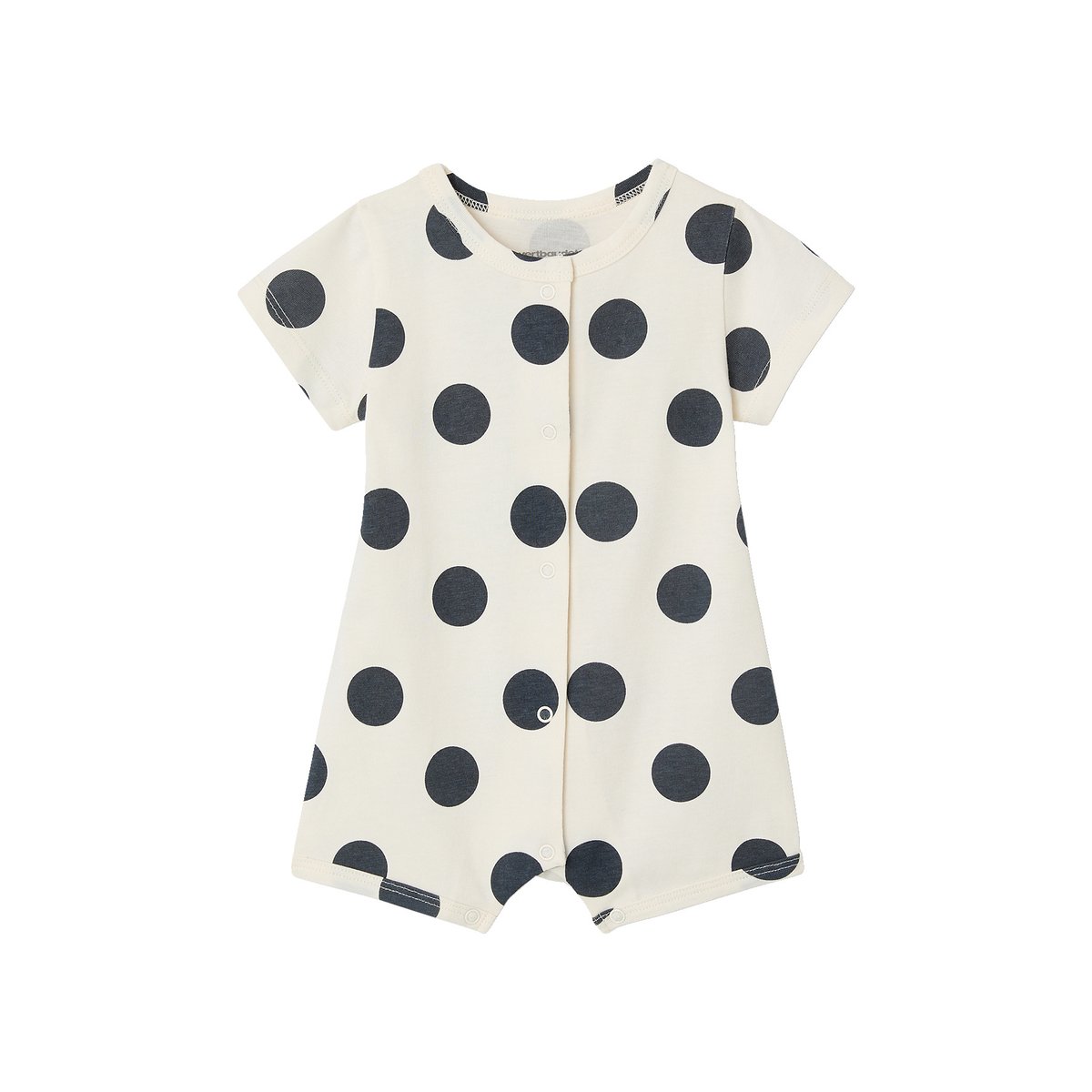 Coffret 2 combishorts en coton bio beige chiné, VERTBAUDET