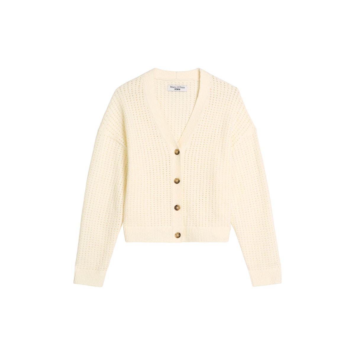 Cardigan relaxed en doux mélange de coton organique nature, MARC O’POLO DENIM