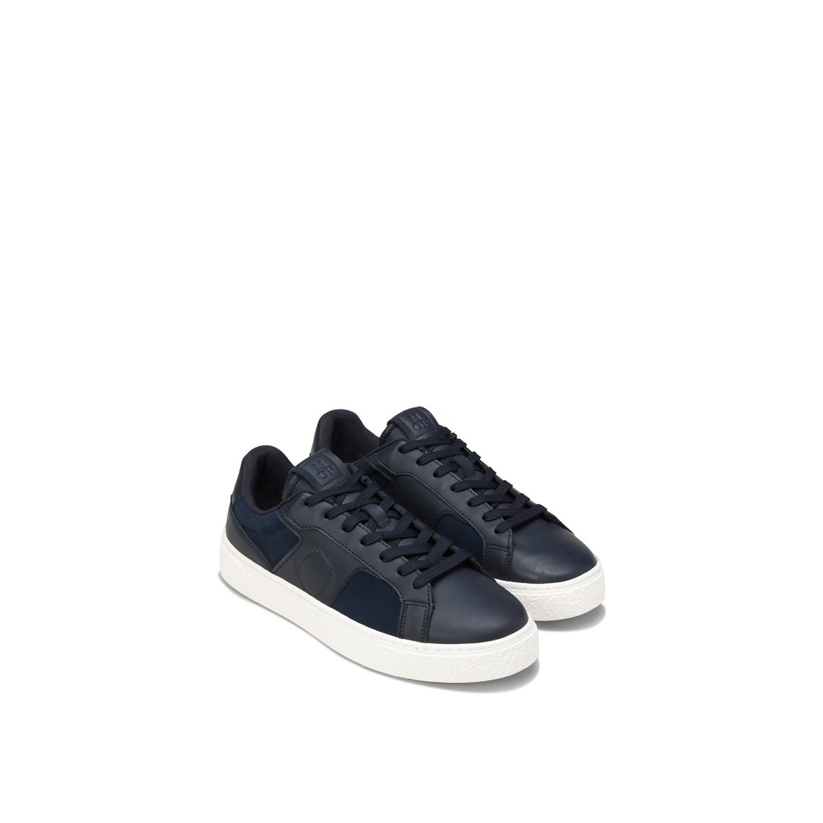 Baskets en cuir de vache de haute qualité bleu foncé, MARC O'POLO