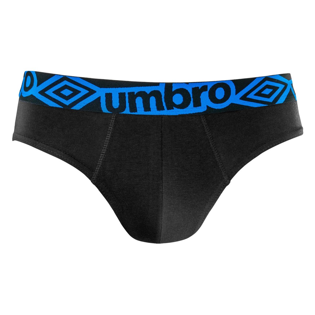 Lot De 6 Slips Coton noir/bleu/gris chiné/jaune/rouge, UMBRO