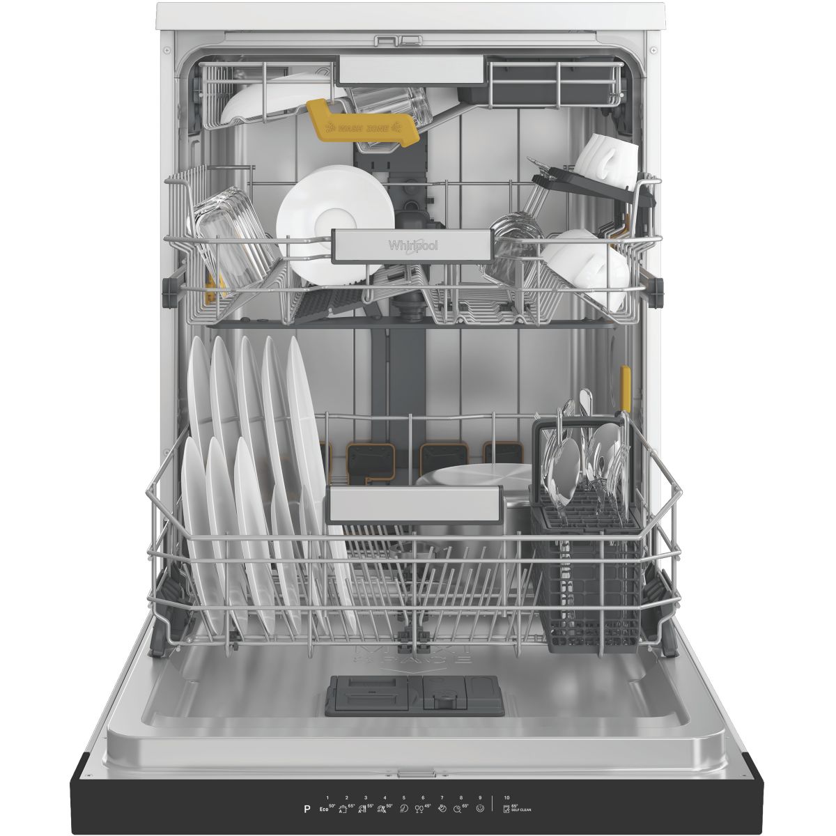 Lave vaisselle 60 cm W8FHS61X maxispace couleur unique, WHIRLPOOL