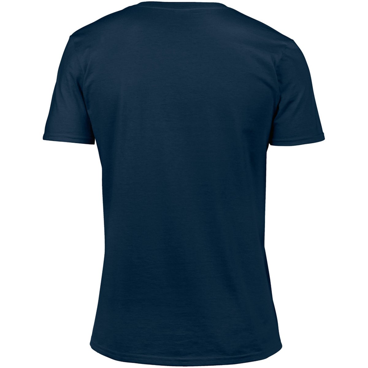 T-shirt manches courtes à col V SOFTSTYLE bleu marine, GILDAN