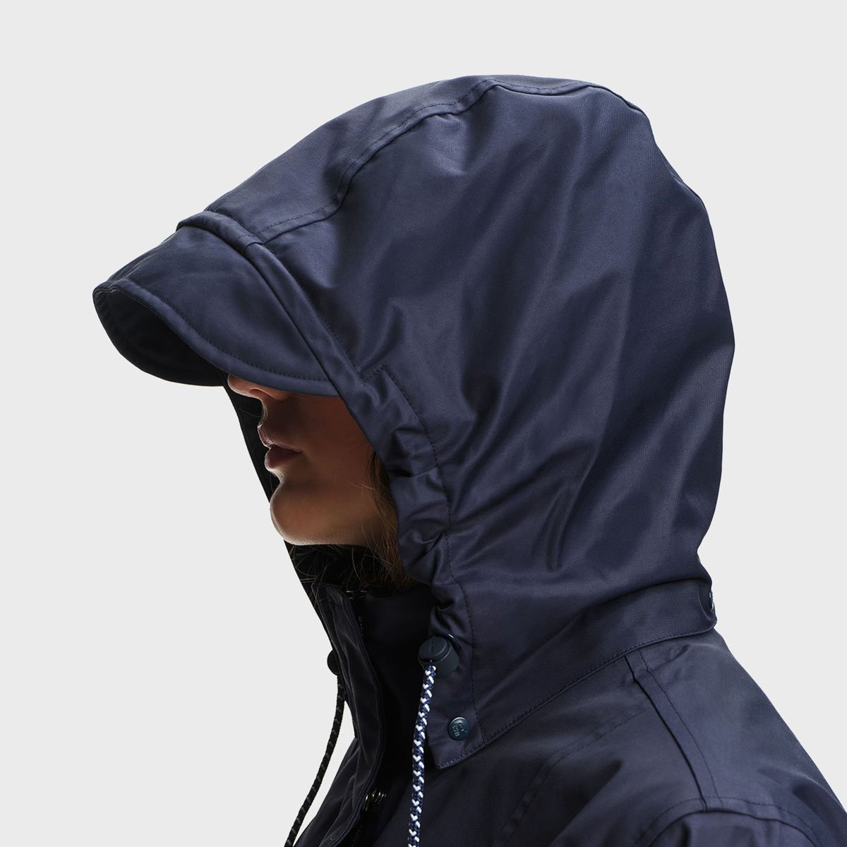 Parka imperméable à capuche amovible T-KIT bleu nuit, AIGLE