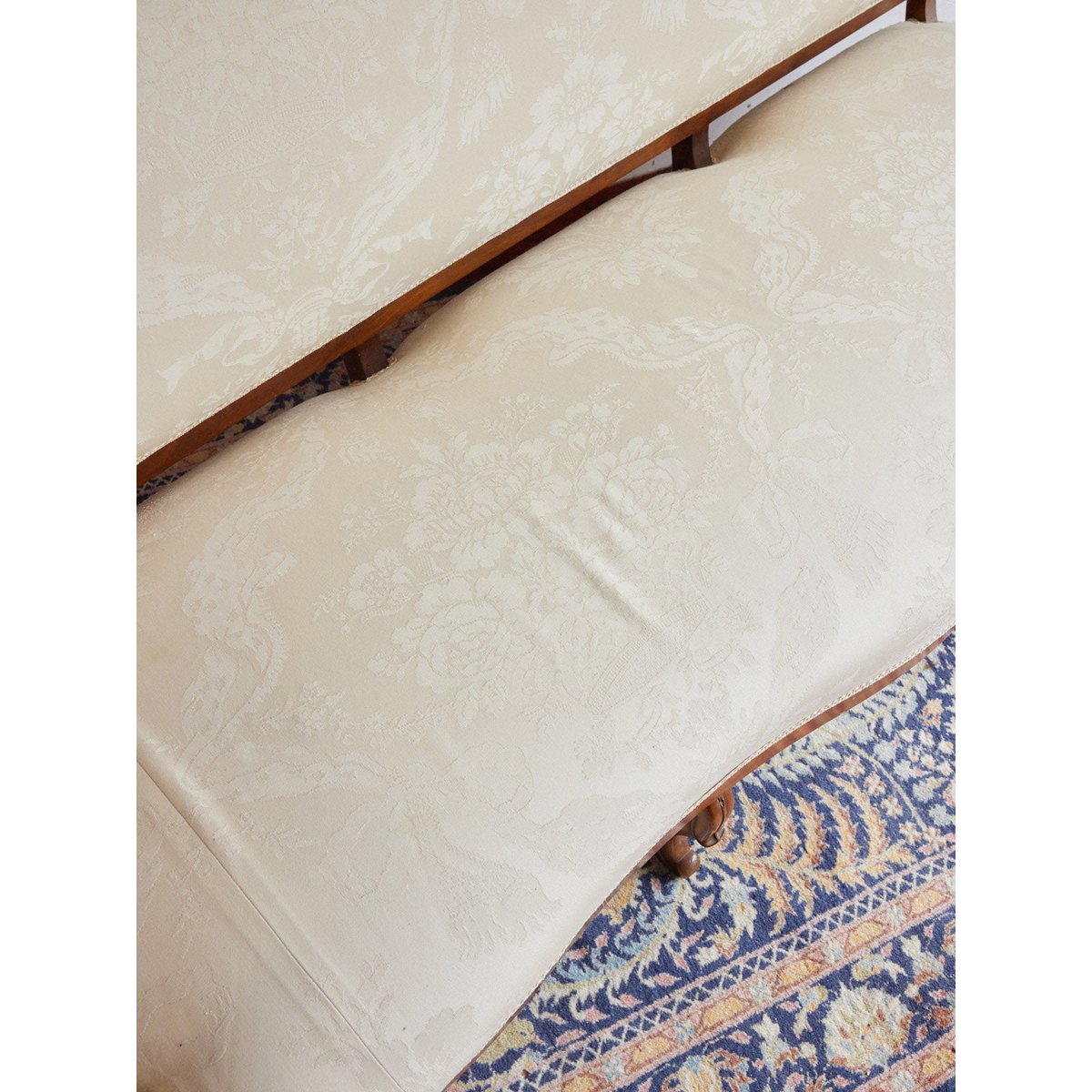 Banquette en bois Martine N°165 - Bon état bois clair, DEBONGOUT