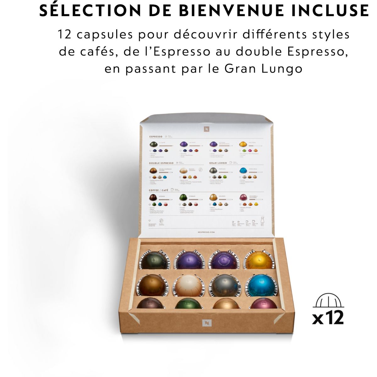 Nespresso One Noire ENV300.B couleur unique, DELONGHI