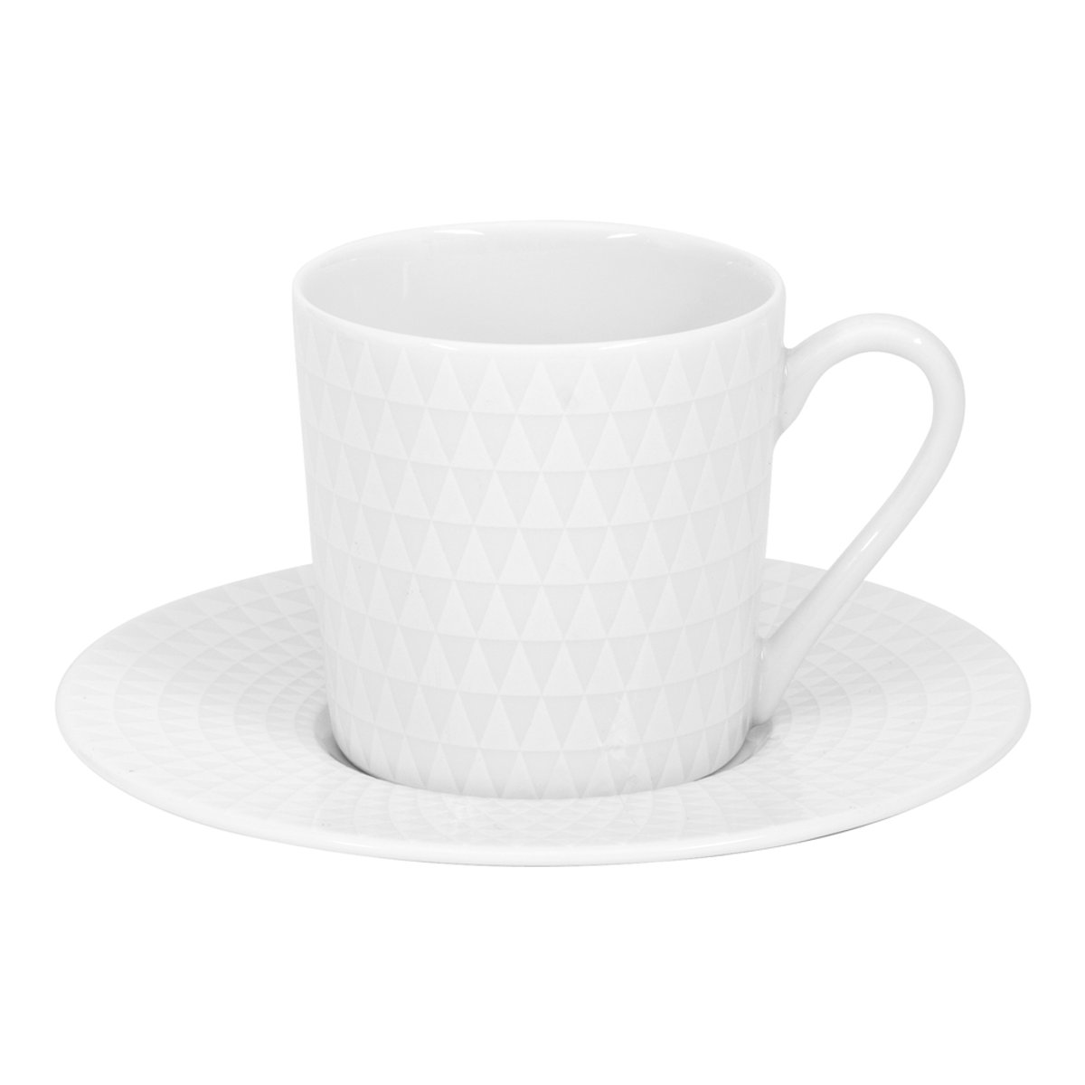 Tasse à café et sa sous-tasse Nymphea 12 cl (lot de 6) blanc, TABLE PASSION