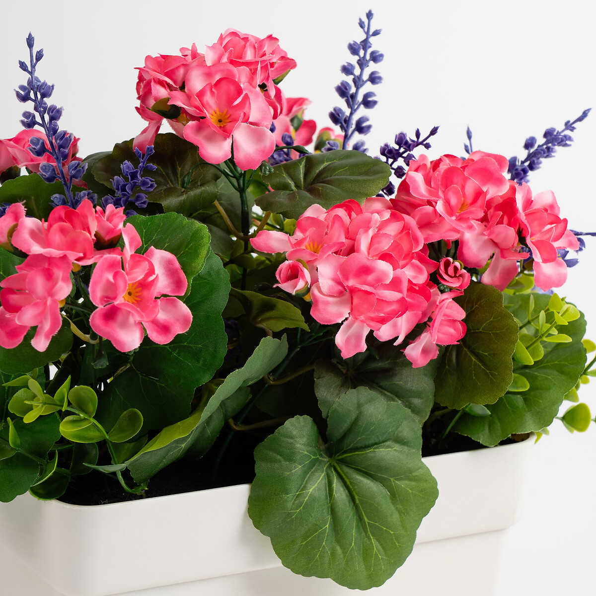 Pink Geranium in UV Trough Planter pink, SO'HOME