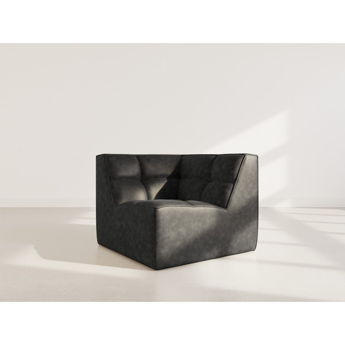 Canapé d'Angle réversible 1 places - ALYA noir, BEST MOBILIER
