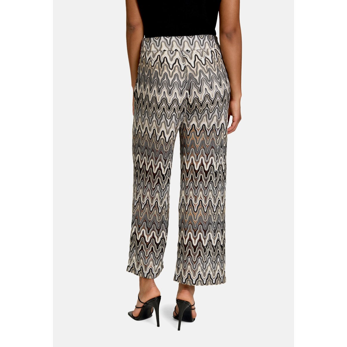 Pantalon Marlene haut de la taille blanc/noir, BETTY BARCLAY
