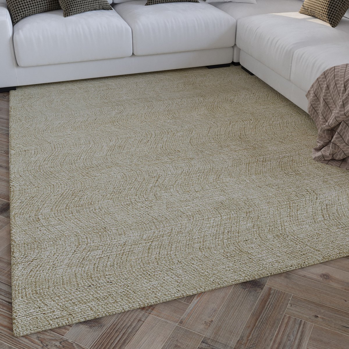 Tapis chic à texture subtile ,  HAMPTONS THIRTEEN beige sable, WECON HOME