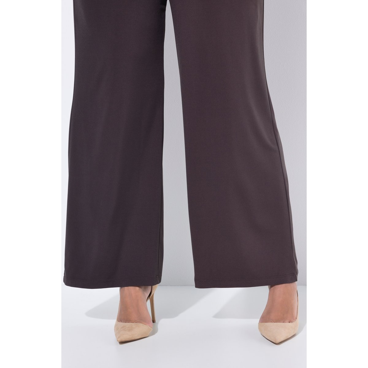 Pantalon en jersey marron foncé, ULLA POPKEN