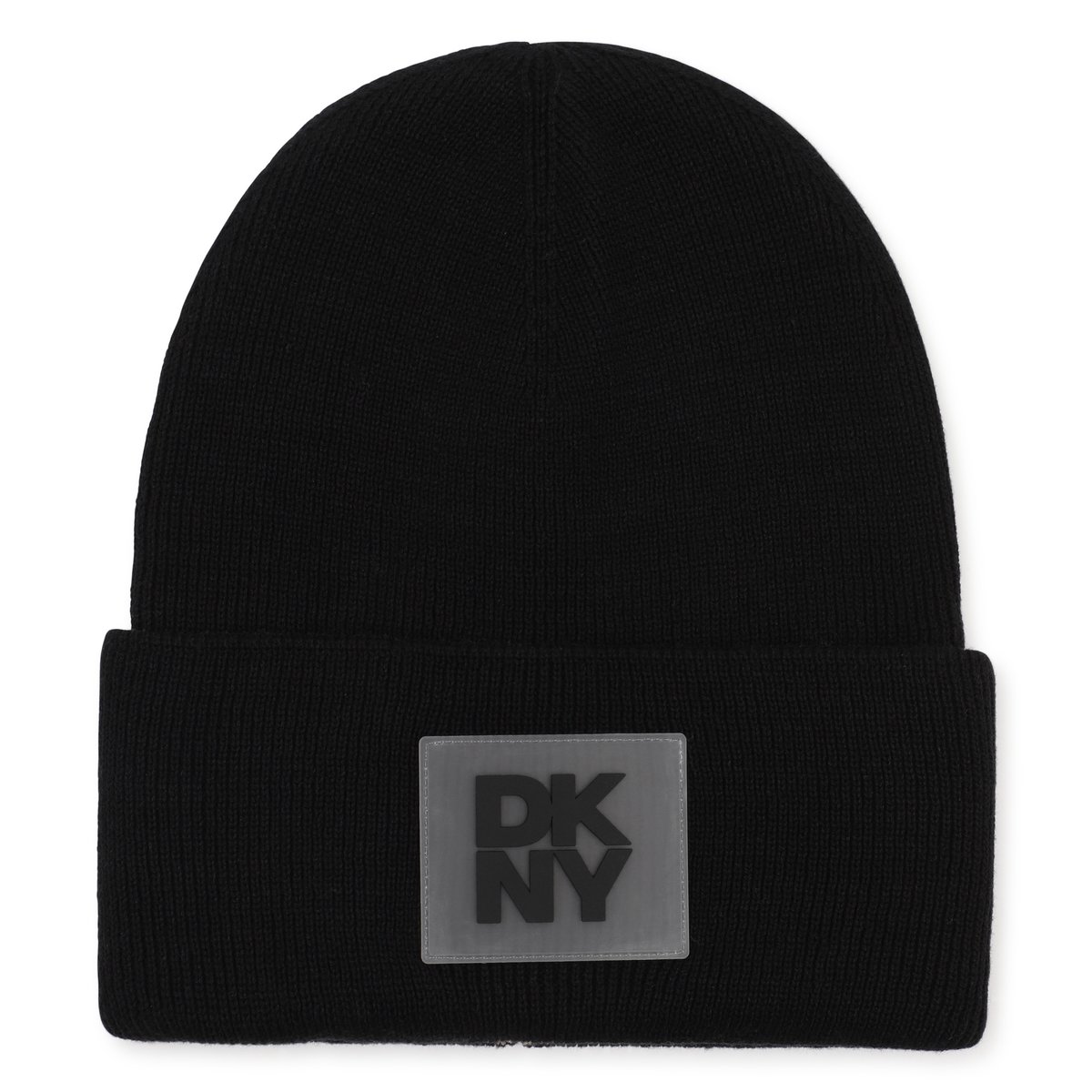 Bonnet en tricot réversible black, DKNY