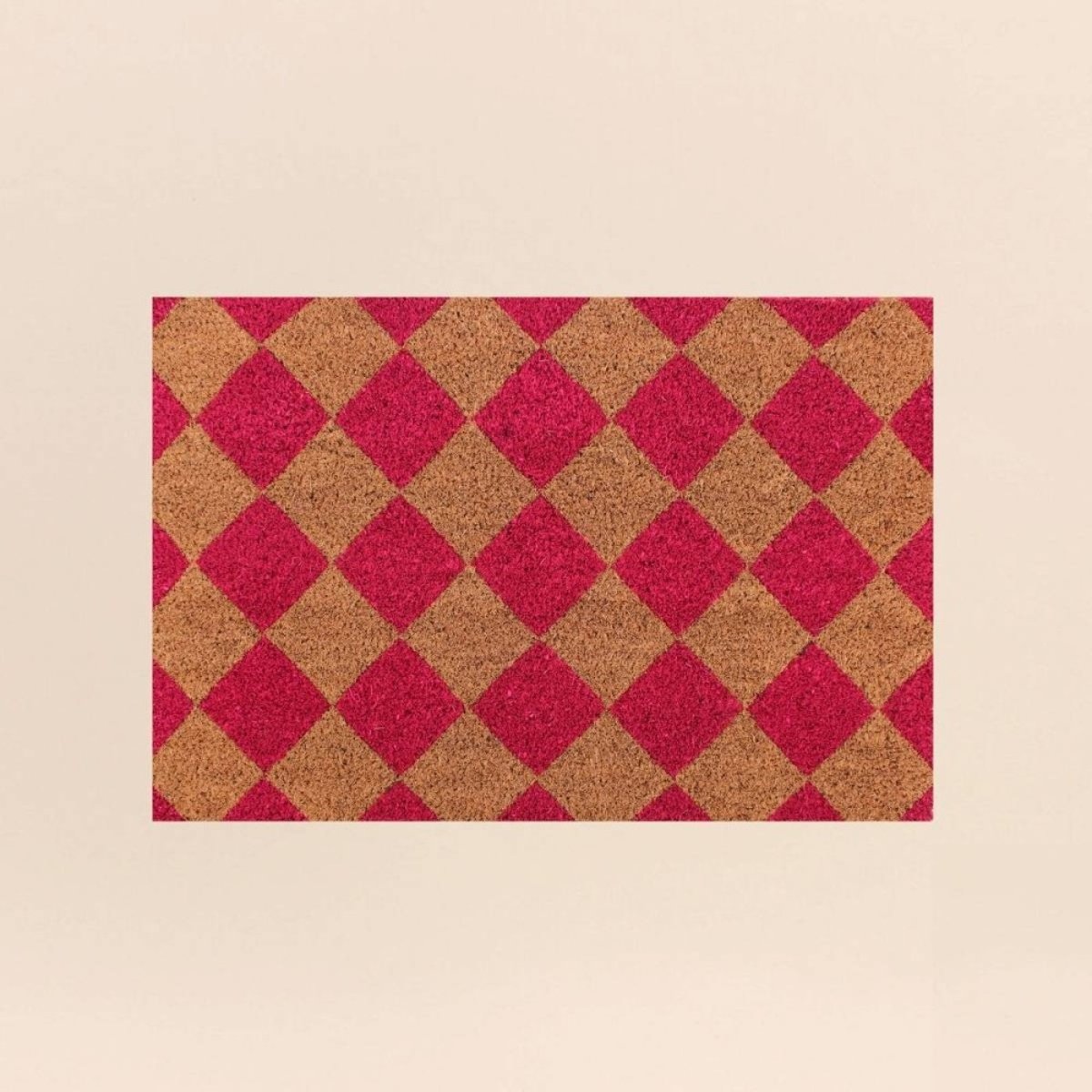 Paillasson coco imprimé 40x60cm rose, ORNAMI