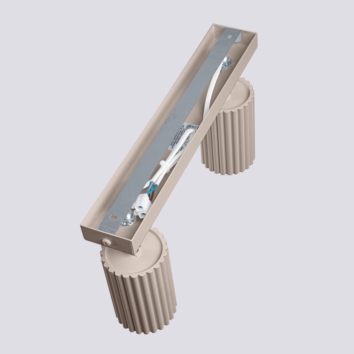 Plafonnier Aluminium Taupe GU10 2 Karbon marron, EDEN