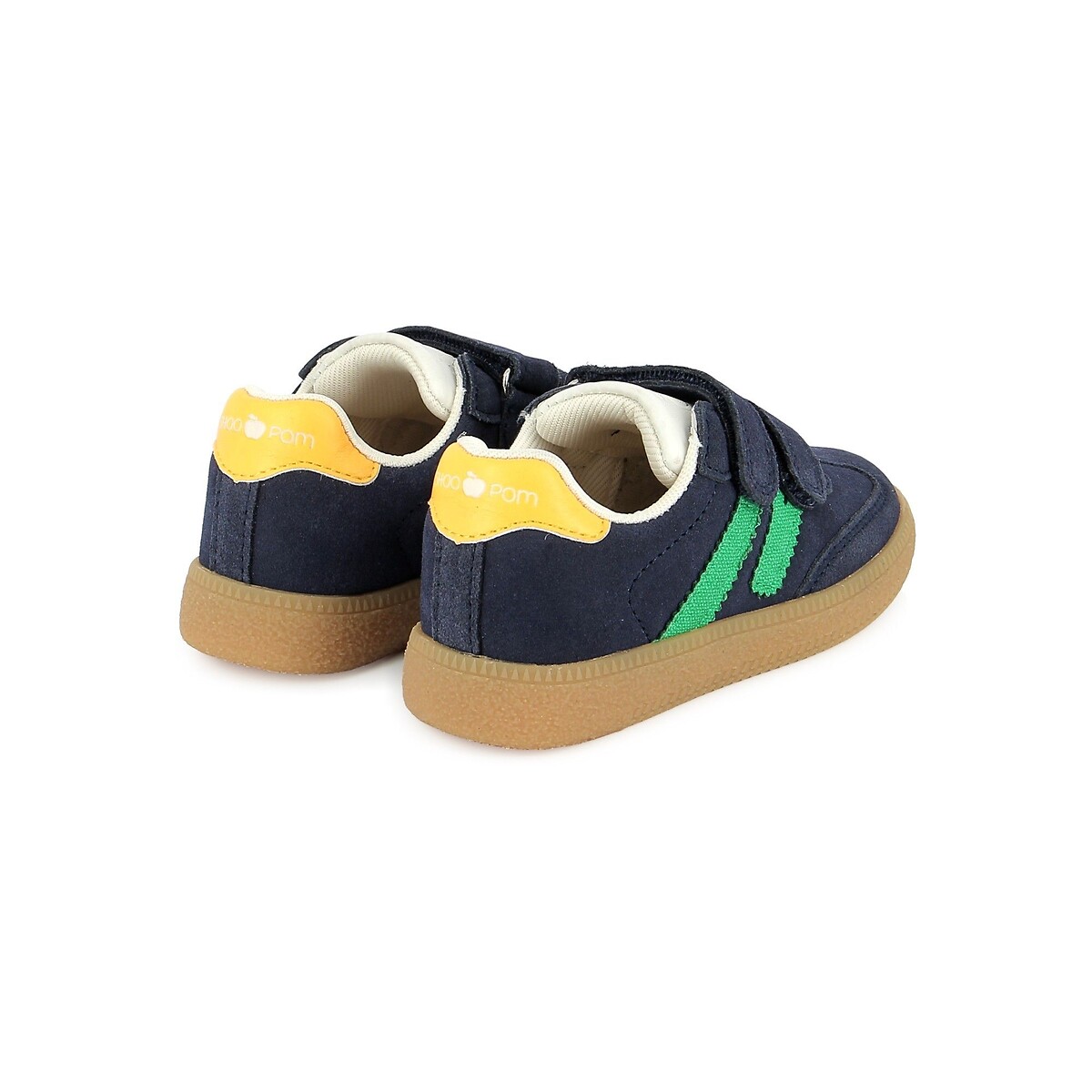 YUZU LO sneakers met dubbel klittenband marineblauw, SHOO POM