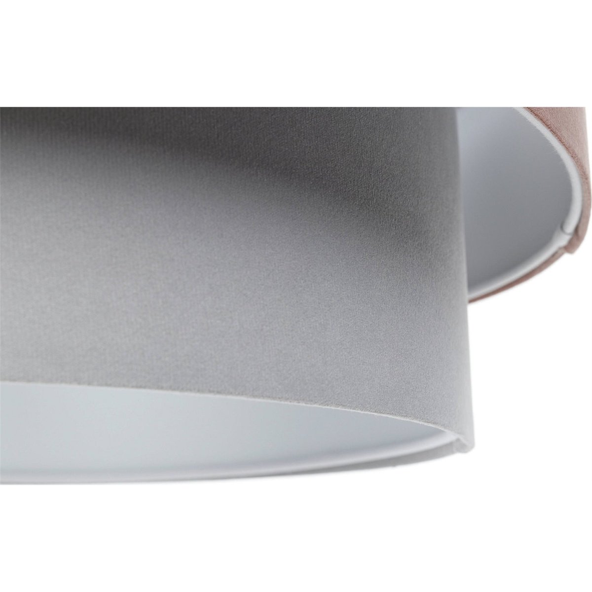 Suspension ronde en tissu pour chambre enfant Jasmin bebe rose poudré et beige crème, BPS KONCEPT