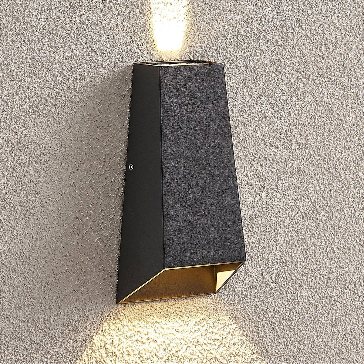 Applique extérieure en aluminium moderneLED gris foncé, LUCANDE