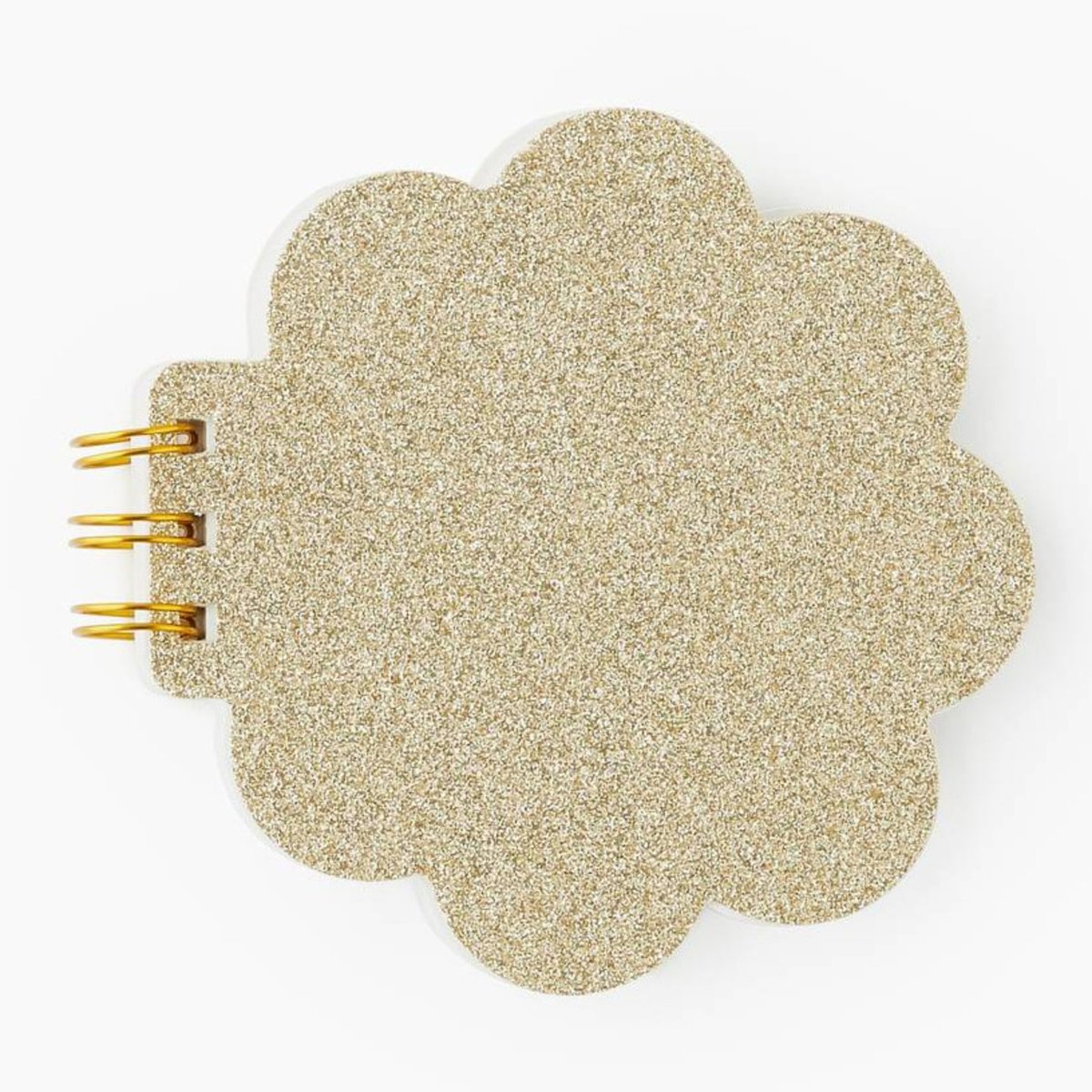 Carnet fleur pailleté, 80 pages gold, MONOPRIX
