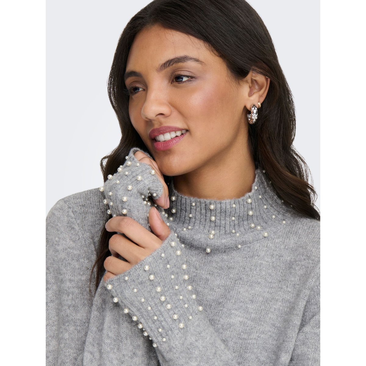 Pull En Maille light grey melange 1, JDY