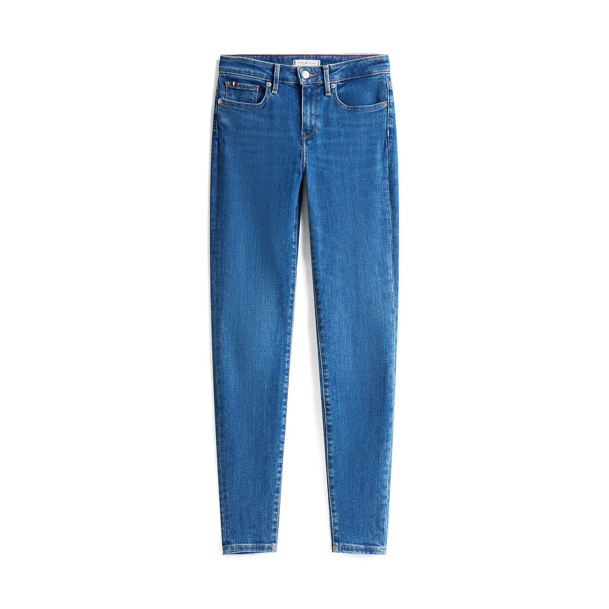 Jean skinny à taille mi-haute bleu délavé, TOMMY HILFIGER