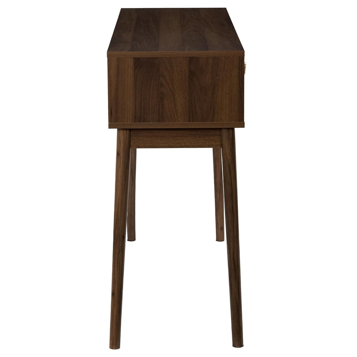 Console 2 tiroirs effet noyer TIFFANY marron, THE HOME DECO FACTORY