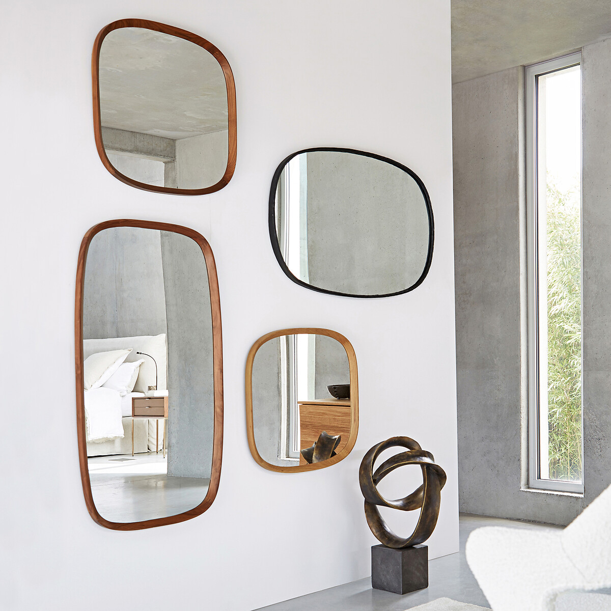 Orion 110cm High Solid Oak Rectangular Mirror natural, AM.PM
