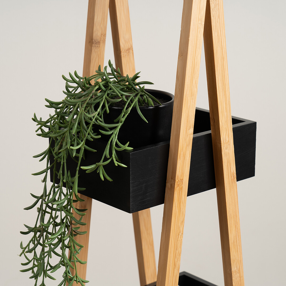 Bamboo Bathroom Caddy black, SO'HOME