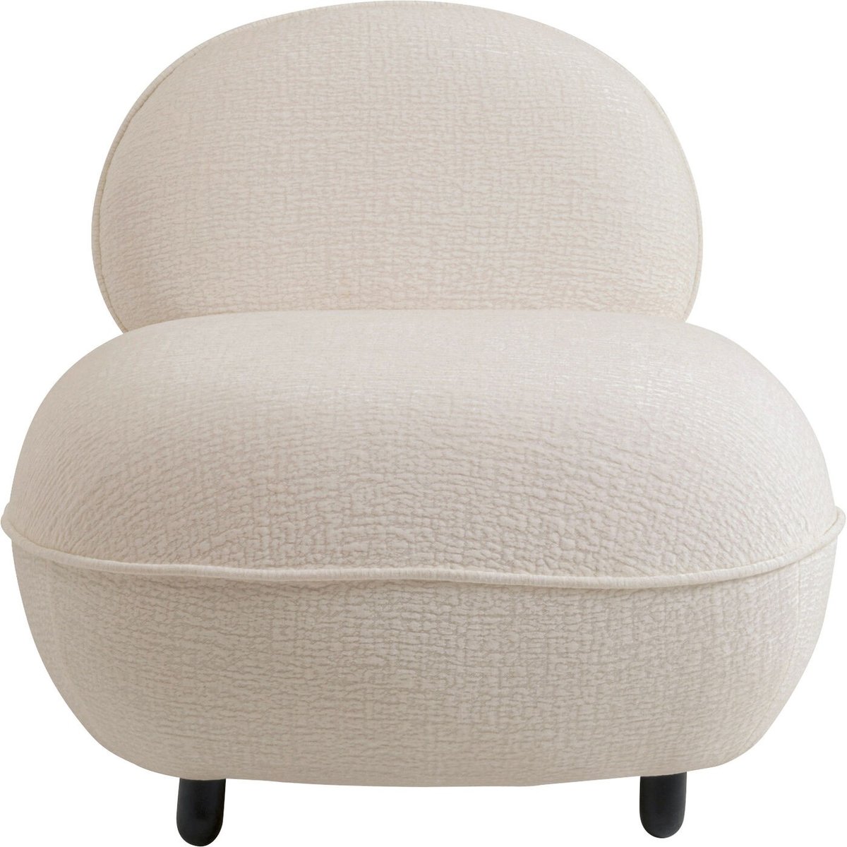 Fauteuil en polyester texturé, KUMO crème, KARE DESIGN