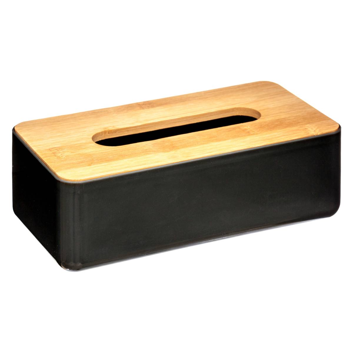 Boîte à mouchoirs avec couvercle en bambou NATURÉO noir, 5FIVE SIMPLY SMART