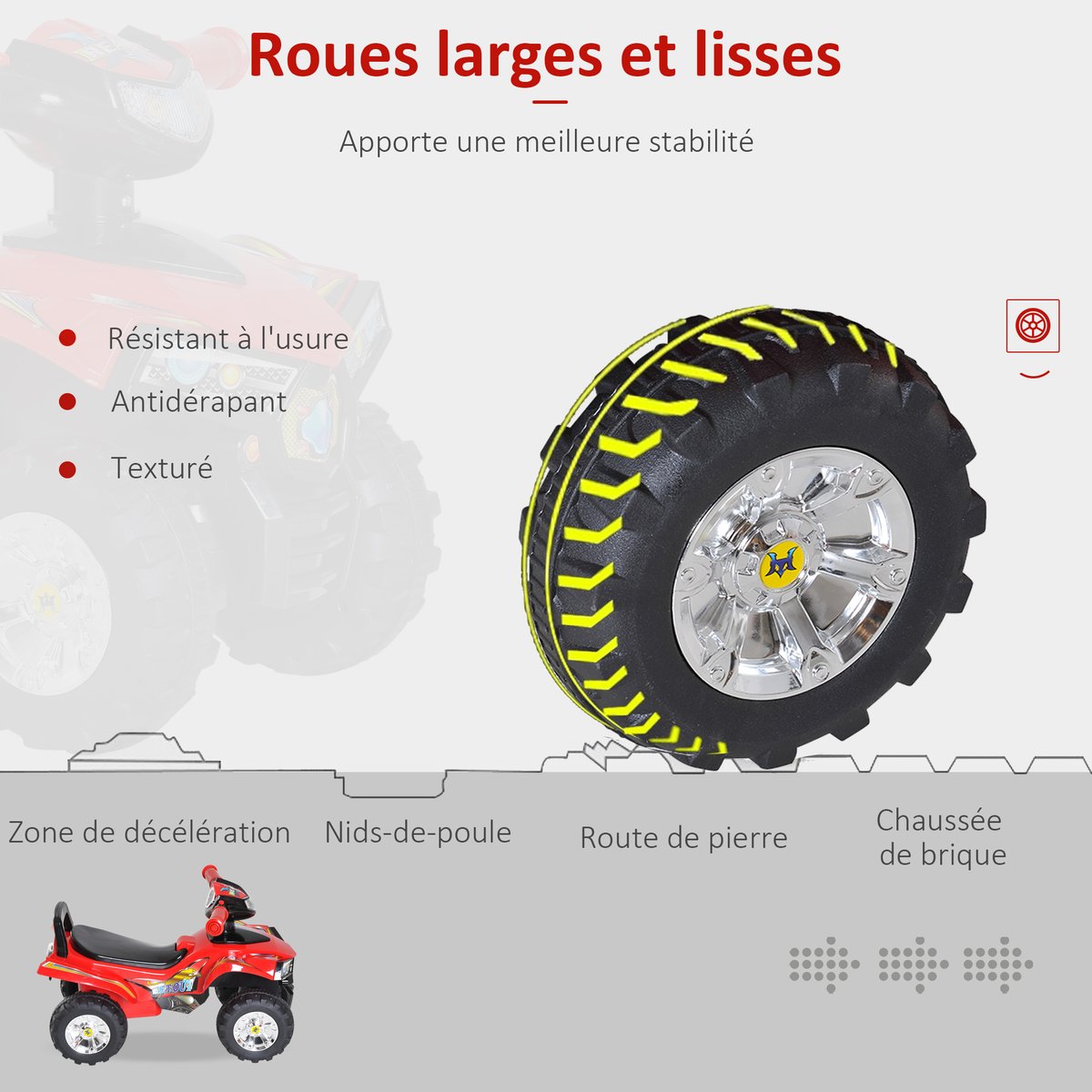 Voiture à glisse pour enfants Plastique Rouge rouge, HOMCOM