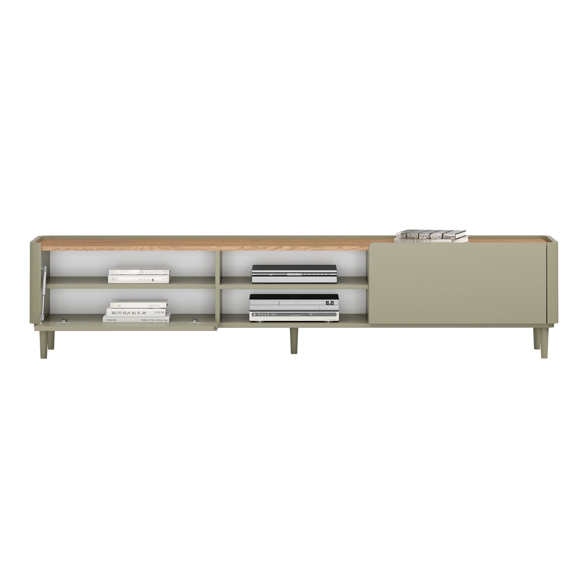 Meuble TV 220 cm , ANYA vert, BOBOCHIC