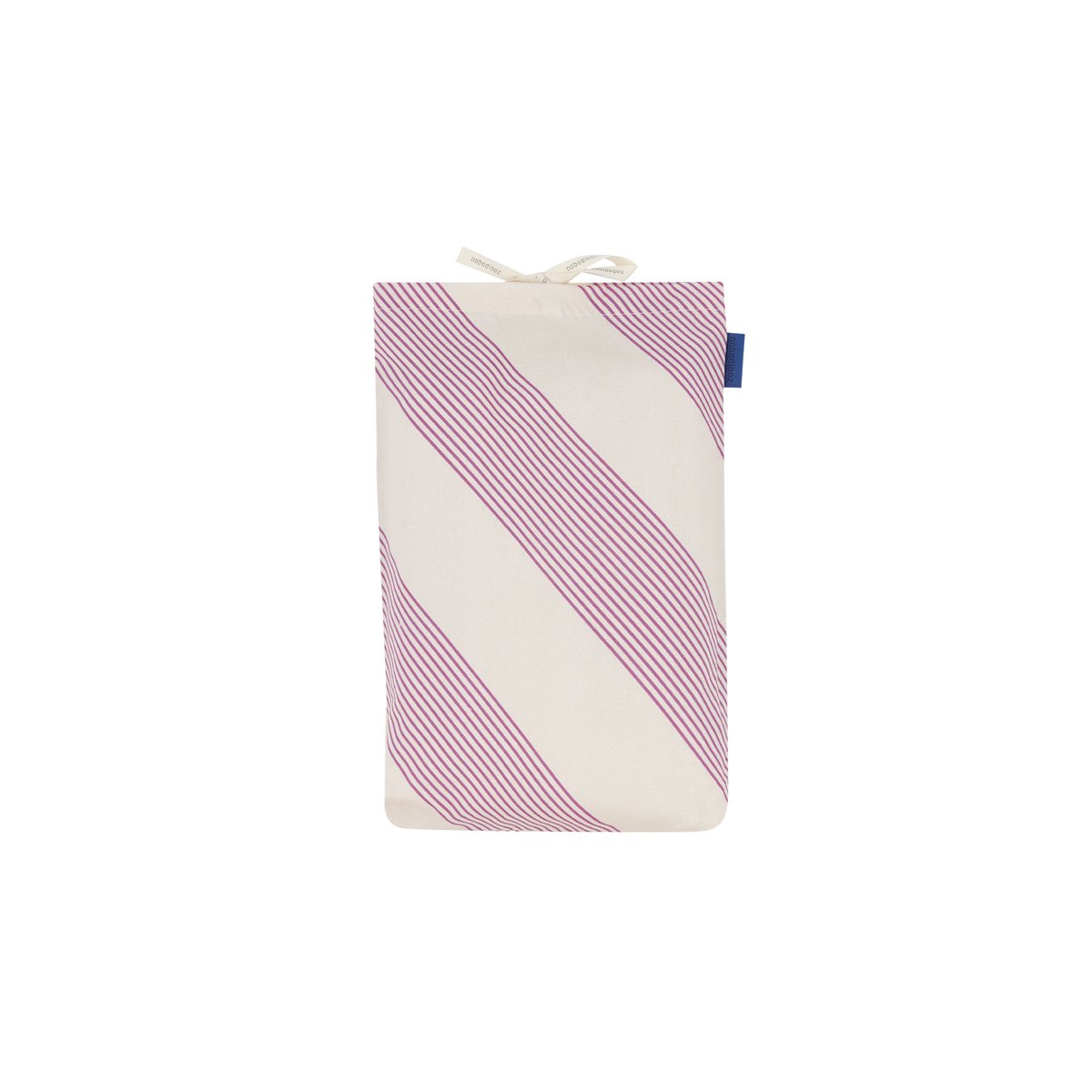 Housse de couette lit individuel Sheldon rayures diagonales lila, NOBODINOZ