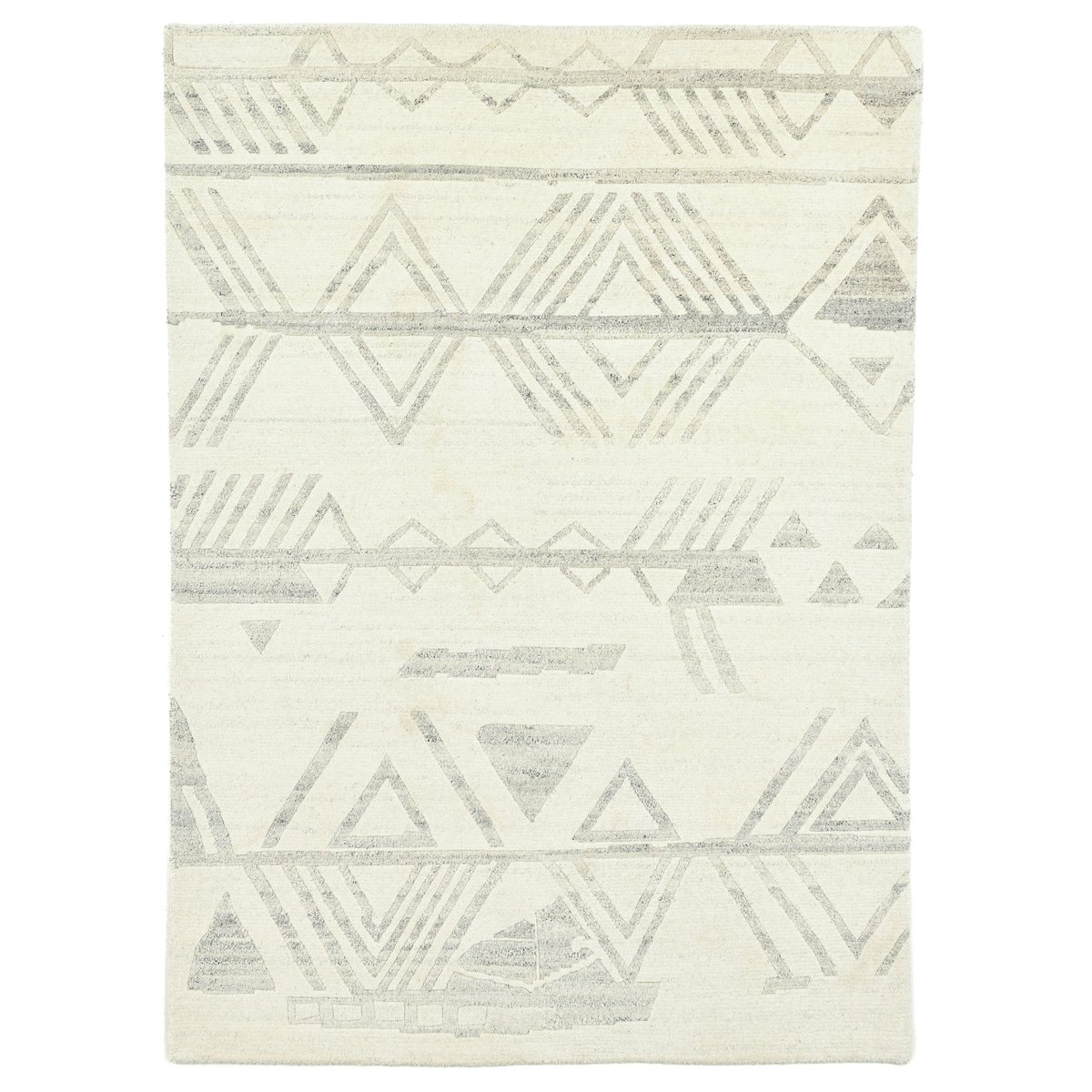 Tapis Salon noué main - NAKARTA natural gris, THEKO