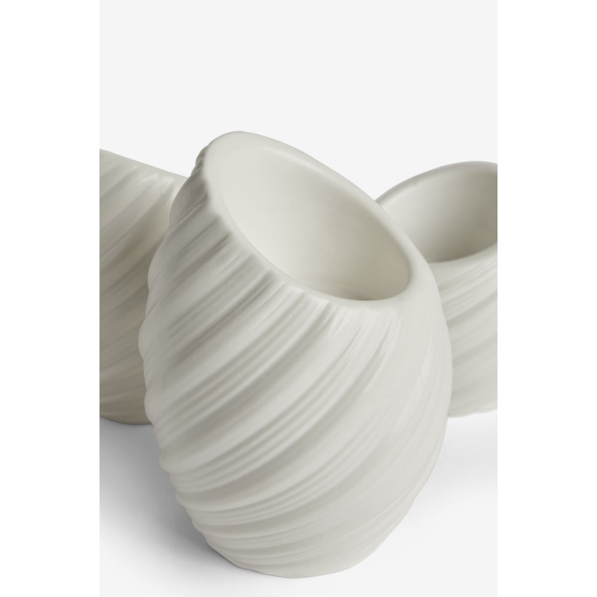 Porte-bougie plissé, lot de 3 blanc, NEXT