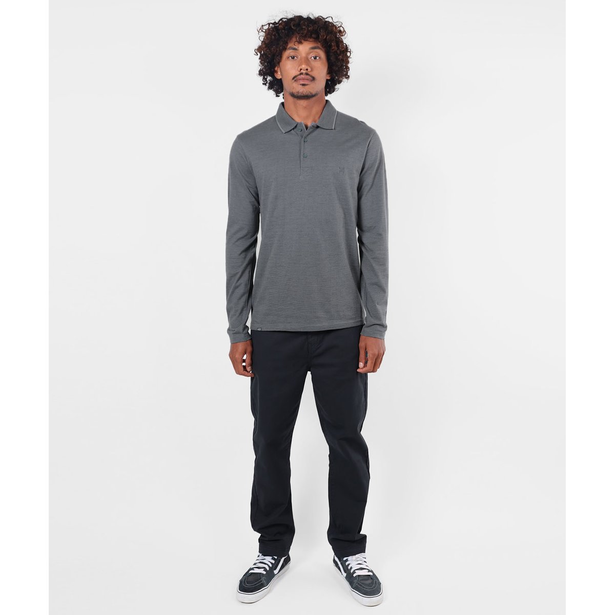 Polo manches longues NAVAL pewter, OXBOW