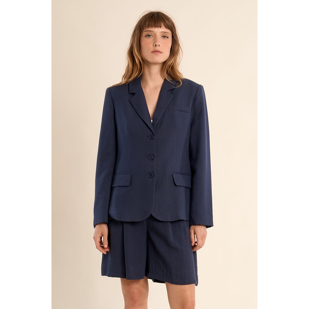 Blazer droit navy blue, MOLLY BRACKEN