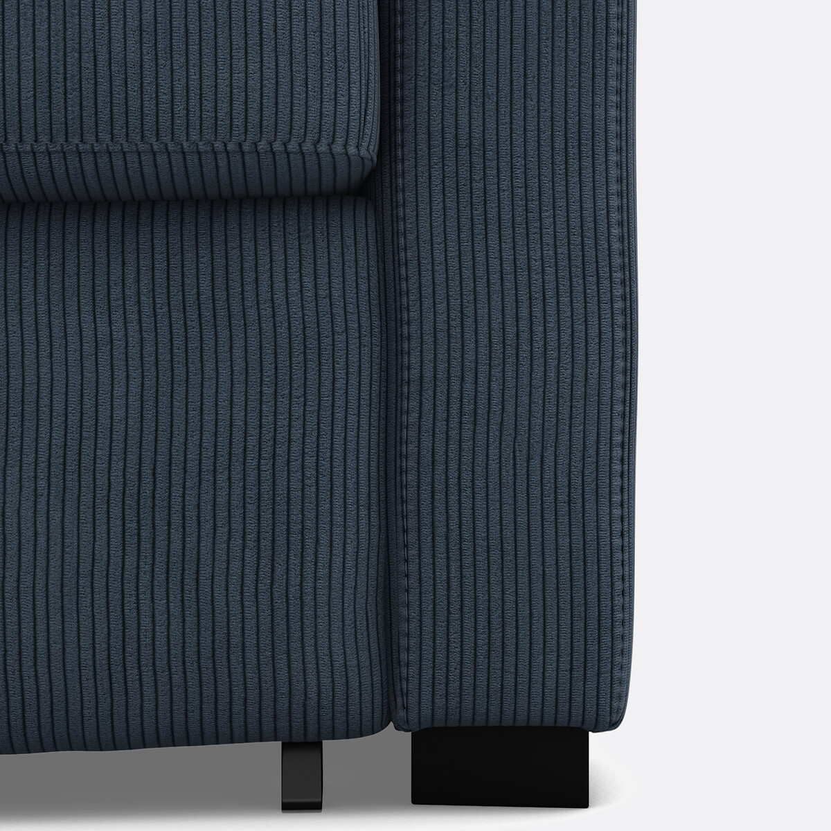 Divano convertibile, 2, 3 o 4 posti, mousse Premium HR, in velluto a coste fine, TIMOR blu notte, LA REDOUTE INTERIEURS