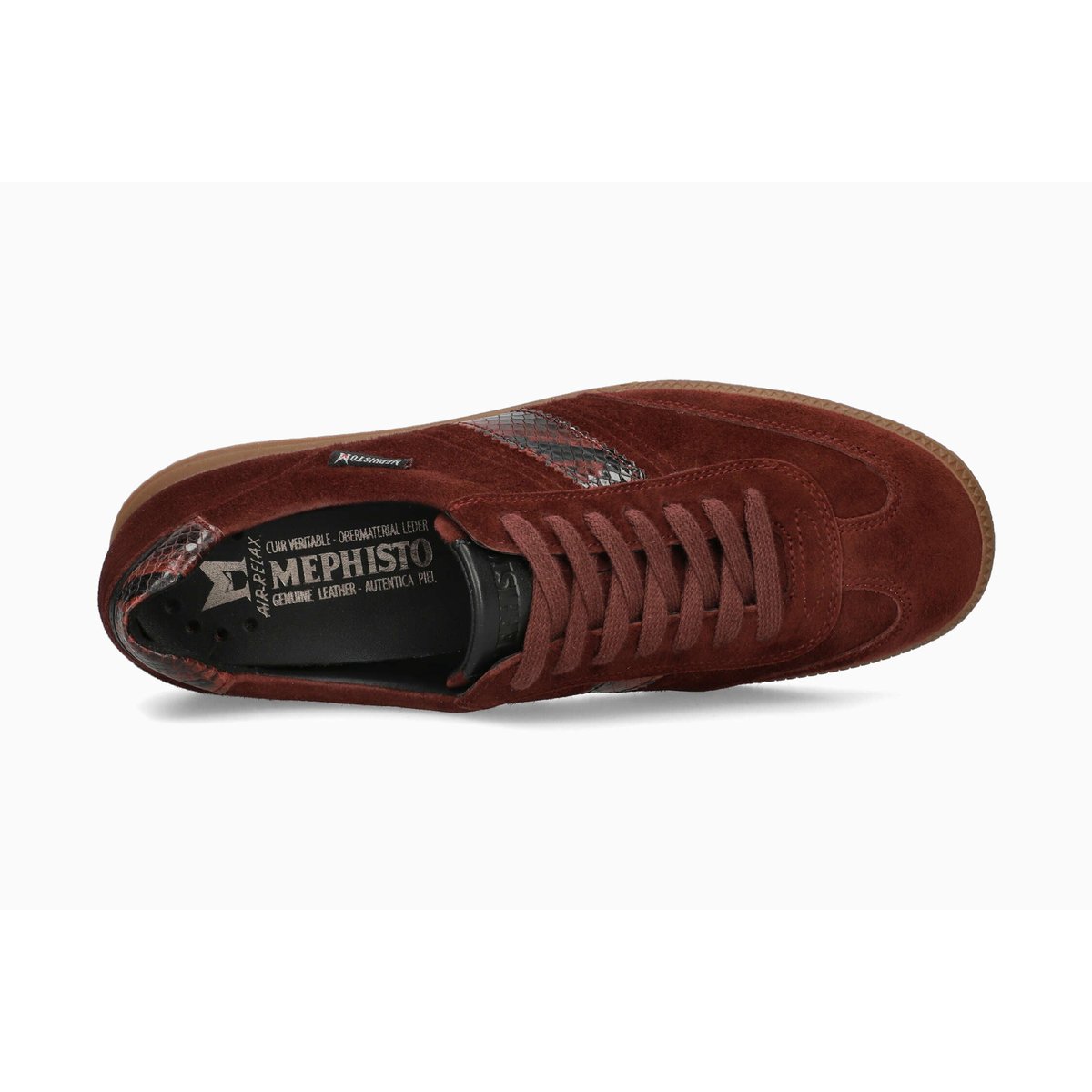 Baskets en cuir WITNEY rouge foncé 5150, MEPHISTO