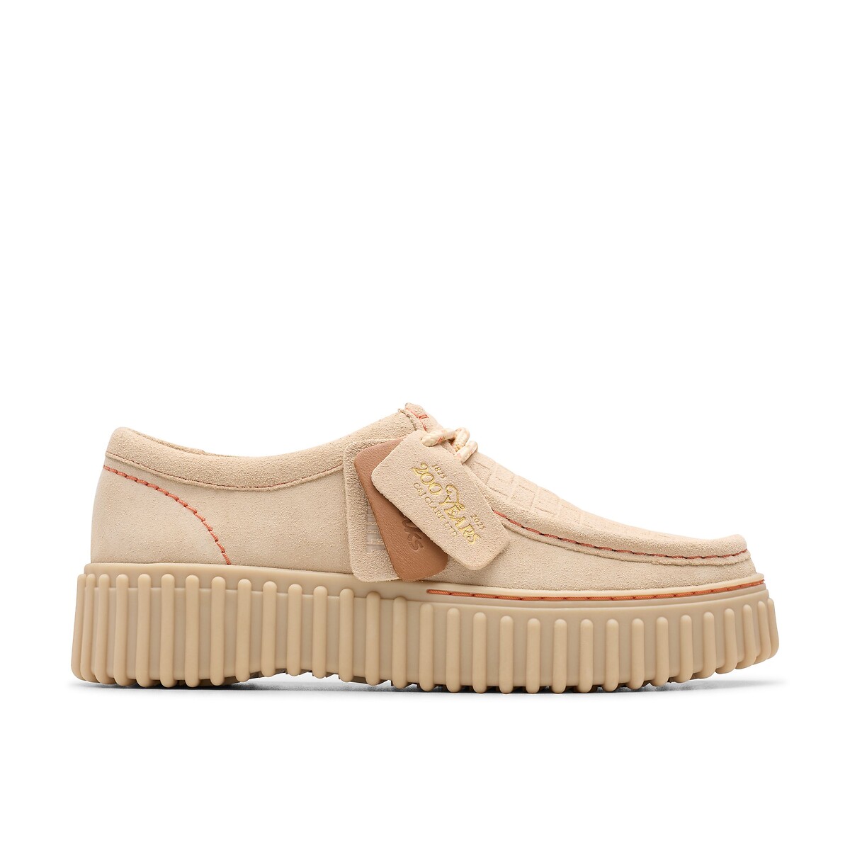 Chaussures en cuir suédé Torhill Bee ecru, CLARKS