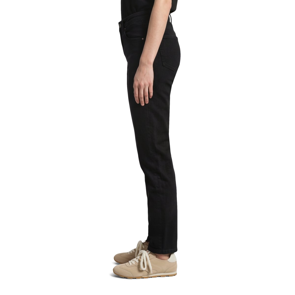 Jeans modèle Freja boyfriend en coton biologique mélangé stretch noir, MARC O’POLO DENIM