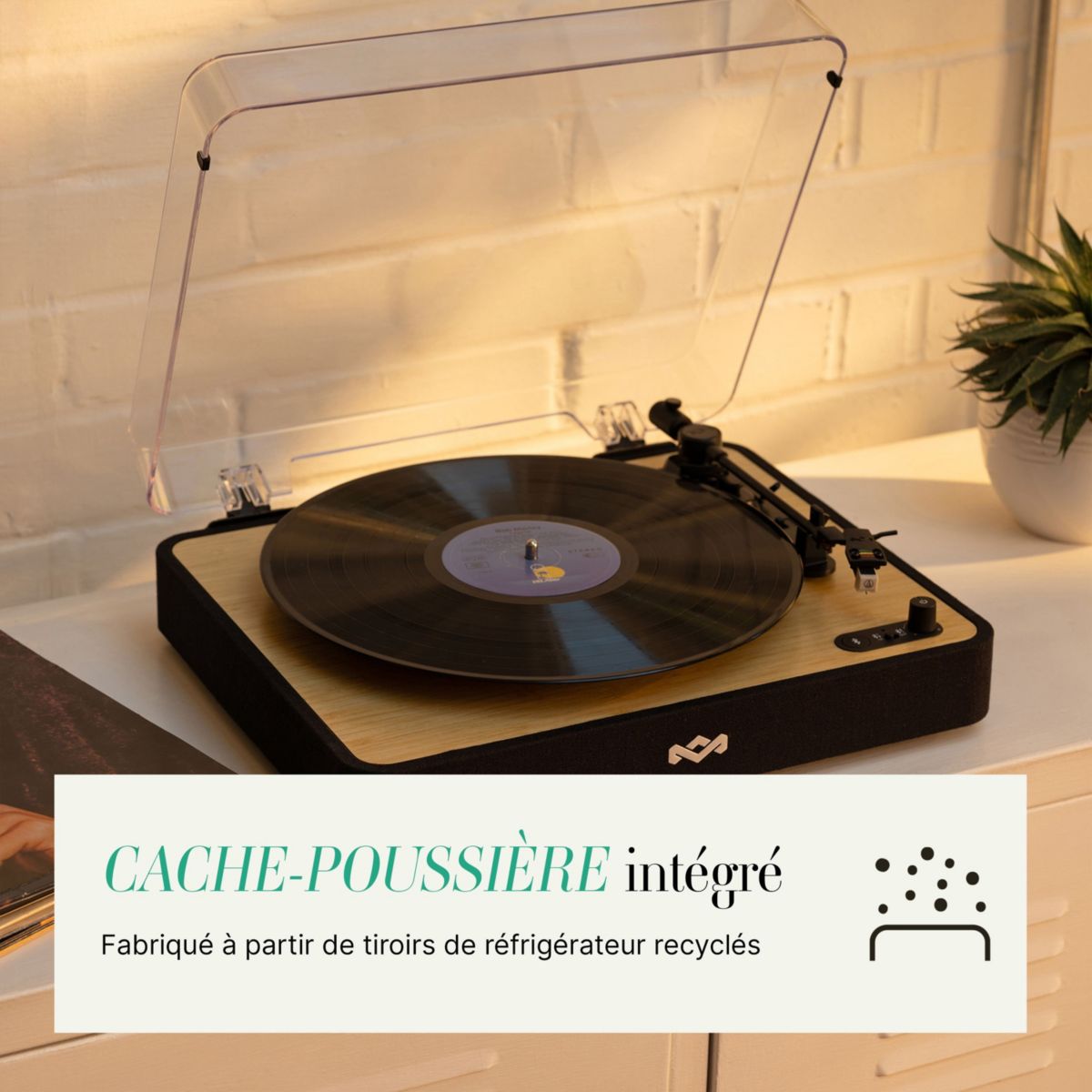 Platine vinyle Revolution bois, MARLEY