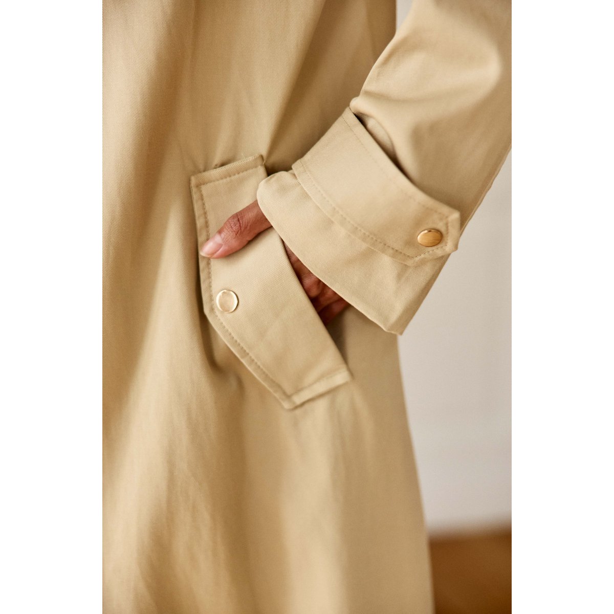 Trench col chemise uni NEVINO 13-beige, LA PETITE ETOILE