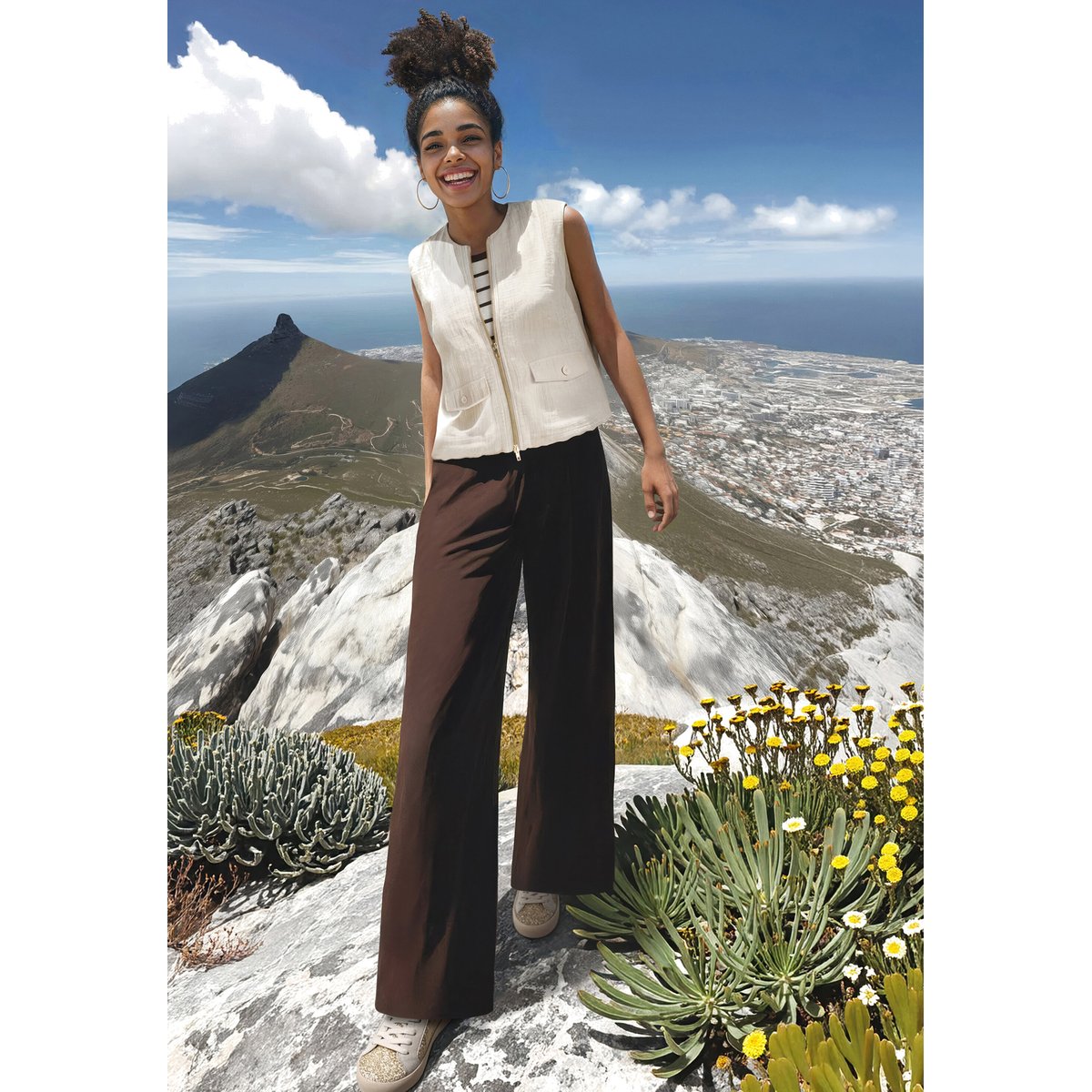 Pantalon casual à pinces molé, CARTOON