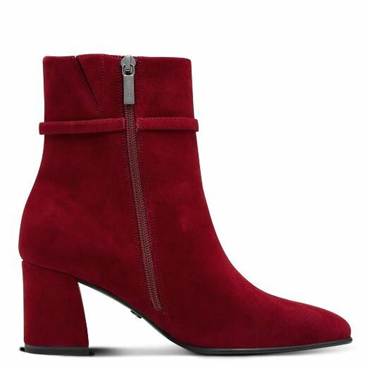Suede Heeled Ankle Boots red, TAMARIS