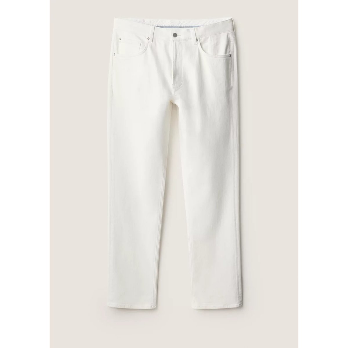 Jean en coton italien coupe regular blanc cassé, MANGO MAN