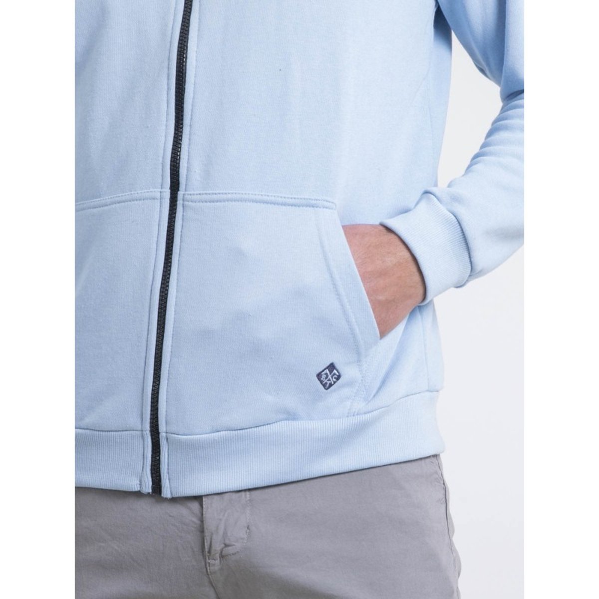 Sweat Zippé Capuche Wamsap bleu ciel, RITCHIE